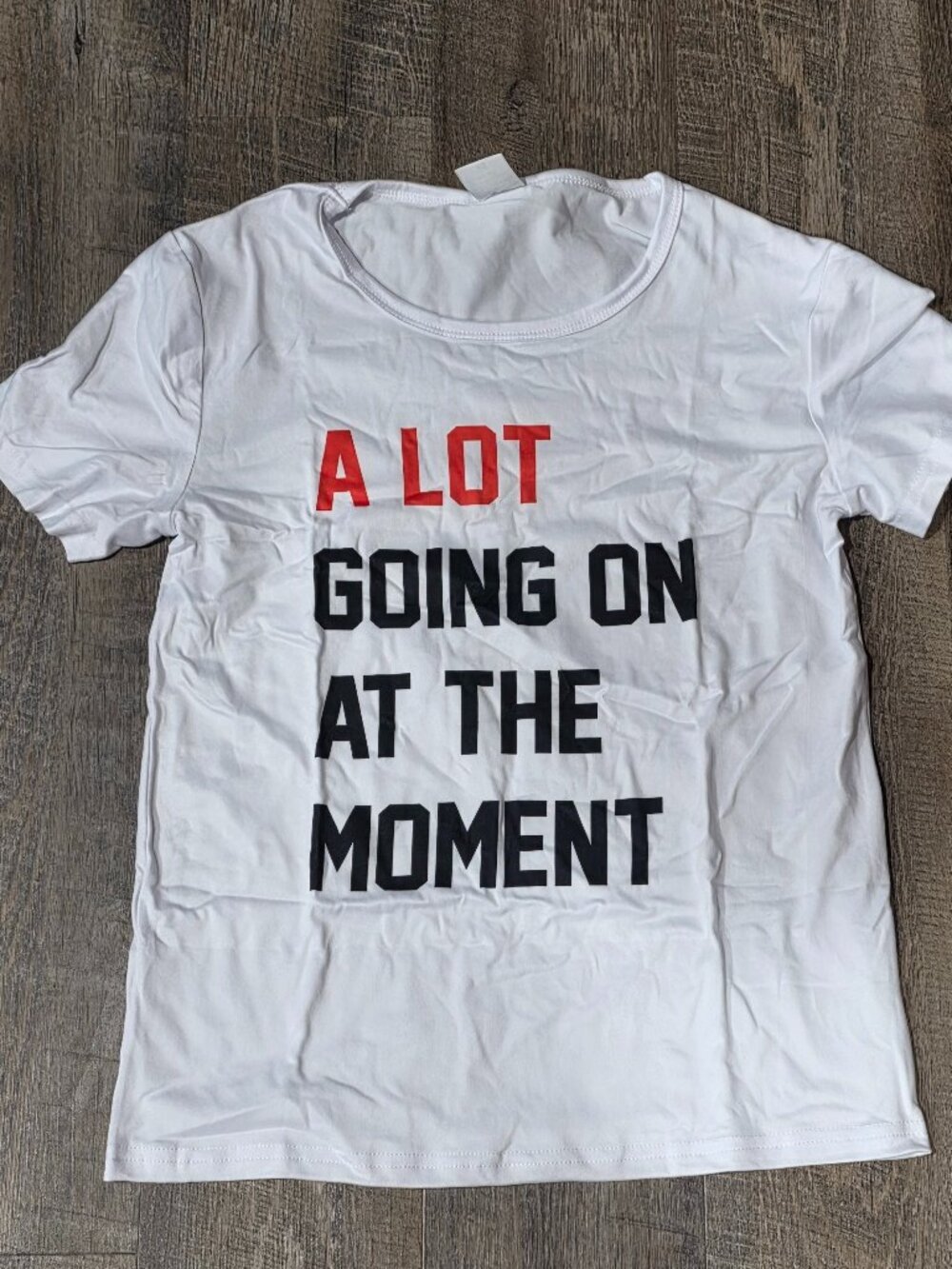 NEW! TAYLOR SWIFT T-Shirt Girls XS A LOT GOING ON AT THE MOMENT Shirt